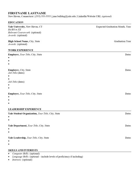 General Resume Template